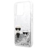 KARL LAGERFELD case for IPHONE 13 Pro KLHCP13LGKCS (Liquid Glitter K&C) silver
