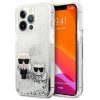 KARL LAGERFELD case for IPHONE 13 Pro KLHCP13LGKCS (Liquid Glitter K&C) silver