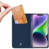 DUX DUCIS pénztárca tok SKIN PRO IPHONE 15 Plus-hoz kék