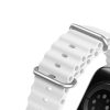 DUX DUCIS strap OCEAN WAVE szilikon Apple Watch 42 / 44 / 45 mm fehér