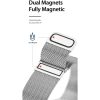 DUX DUCIS strap MILANESE rozsdamentes acél mágneses Apple Watch 38 / 40 / 41 mm szürke