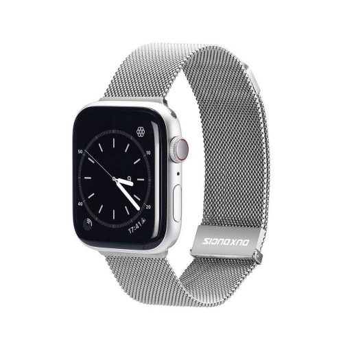 DUX DUCIS starp MILANESE rozsdamentes acél mágneses szíj Apple Watch 42 / 44 / 45 mm ezüst