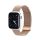 DUX DUCIS starp MILANESE rozsdamentes acél mágneses szíj Apple Watch 42 / 44 / 45 mm-hez, arany színű
