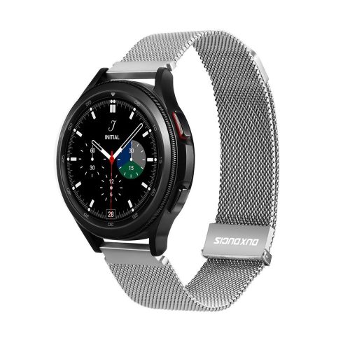 DUX DUCIS starp MILANESE rozsdamentes acél mágneses szíj Apple Watch 42 / 44 / 45 mm platinum