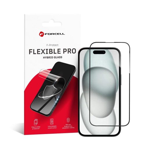cell Rugalmas Nano üveg 5D iPhone 15 Plus fekete