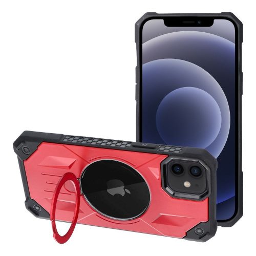 ARMOR MAG COVER tok, kompatibilis a MagSafe-fel, IPHONE 12 / 12 Pro piros