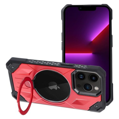 ARMOR MAG COVER tok, MagSafe kompatibilis az IPHONE 13 Pro Max készülékhez, piros