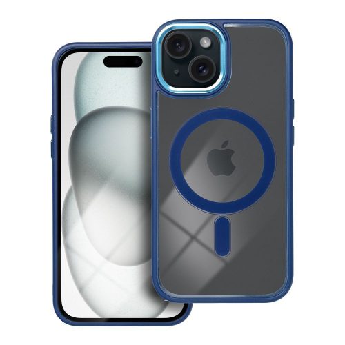 COLOR EDGE MAG COVER tok kompatibilis a MagSafe-fel IPHONE 15-höz tengerészkék színben