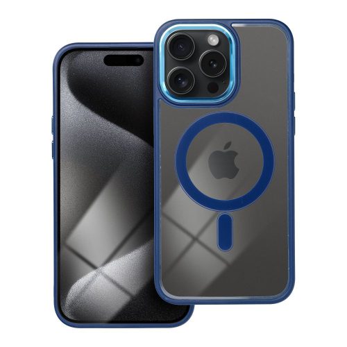 COLOR EDGE MAG COVER tok kompatibilis a MagSafe-fel az IPHONE 15 Pro Max számára, tengerészkék