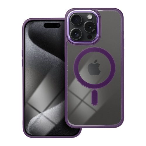 COLOR EDGE MAG COVER tok kompatibilis a MagSafe-dal IPHONE 15 Pro Max mély lila színben