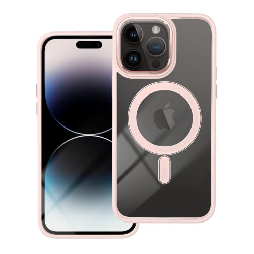 COLOR EDGE MAG COVER tok kompatibilis MagSafe-fel IPHONE 14 Pro Max készülékhez, rózsaszín