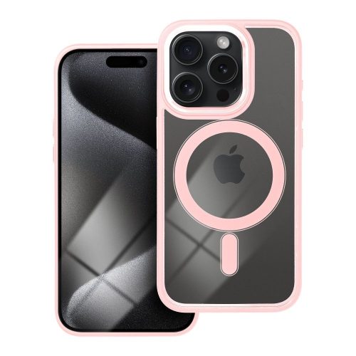 COLOR EDGE MAG COVER tok kompatibilis a MagSafe-fal az IPHONE 15 Pro-hoz, rózsaszín