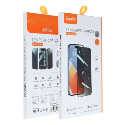 6D Pro Veason Privacy üveg -  Iphone 12 Pro Max fekete