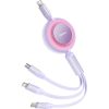 BASEUS cable 3in1 Type C to Micro USB / Lightning / Type C PD QC4.0 3,5A 100W CAMJ010205 1,1 m purple