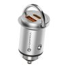 CELL F-ENERGY Mini autós töltő Type C + USB A PD QC3.0 3A 20W ezüst