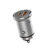 CELL F-ENERGY Mini autós töltő Type C + USB A PD QC3.0 3A 20W ezüst
