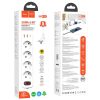 HOCO power strip 4-bit elosztókábel aljzat + 2 x USB A + Type C PD QC 3A 20W NS1 fehér