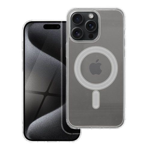 CLEAR MAG COVER tok kompatibilis a MagSafe-dal az IPHONE 15 Pro Max készülékhez, átlátszó