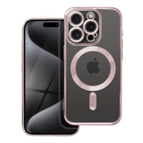 ELECTRO MAG COVER tok, kompatibilis a MagSafe-dal az IPHONE 15 Pro-hoz, rózsaarany színben