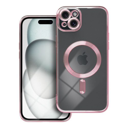 ELECTRO MAG COVER tok kompatibilis a MagSafe-dal az IPHONE 15 Plus készülékhez, rózsaarany színben