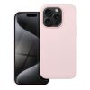 bőr MAG COVER tok IPHONE 15 Pro számára, homokrózsaszín