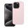 bőr MAG COVER tok IPHONE 15 Pro számára, homokrózsaszín