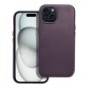 bőr MAG COVER tok IPHONE 15-hez sötétlila színben