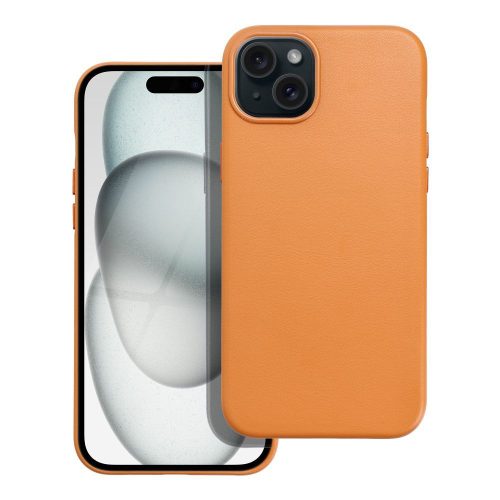 bőr MAG COVER tok az IPHONE 15 Plus-hoz, narancssárga