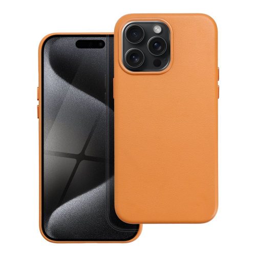 bőr MAG COVER tok az IPHONE 15 Pro Max-hoz narancssárga
