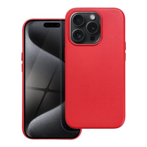 bőr MAG COVER tok iPHONE 15 Pro piroshoz