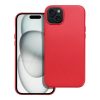 bőr MAG COVER tok IPHONE 15 Plus -hoz, piros