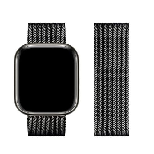CELL F-DESIGN FA03 mágneses rozsdamentes acél szíj APPLE Watch 38 / 40 / 41 mm fekete