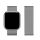 CELL F-DESIGN FA03 mágneses rozsdamentes acél szíj APPLE Watch 42 / 44 / 45 / 49 mm ezüst