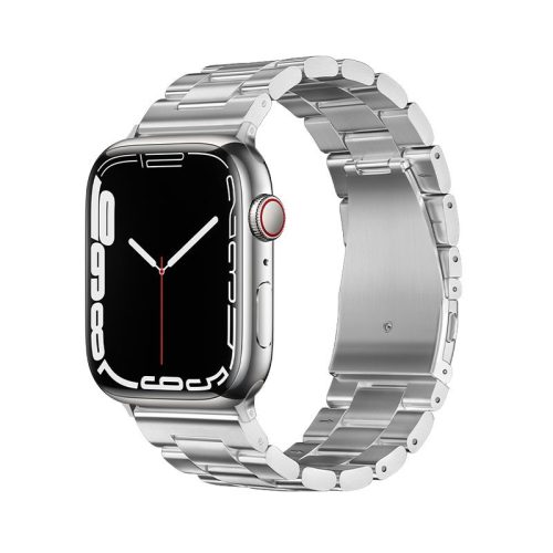 CELL F-DESIGN FA10 rozsdamentes acél szíj APPLE Watch 42 / 44 / 45 / 49 mm ezüst színben