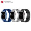 CELL F-DESIGN FA10 rozsdamentes acél szíj APPLE Watch 42 / 44 / 45 / 49 mm ezüst színben