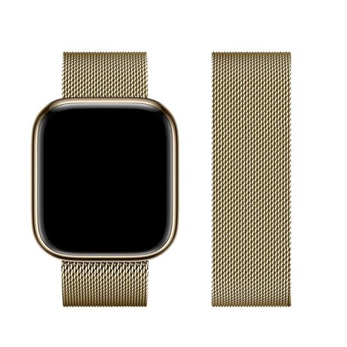 CELL F-DESIGN FA03 mágneses rozsdamentes acél szíj APPLE Watch 38 / 40 / 41 mm vintage arany