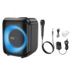 HOCO bluetooth / vezeték nélküli hangszóró +mikrofon Graceful HA1 fekete