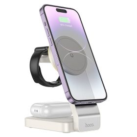  Wireles charger Hoco 3in1 15W compatible with MagSafe CQ3 white