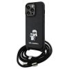 KARL LAGERFELD case for IPHONE 13 Pro KLHCP13LSAKCPSK (Saffiano KC Metal PIN Crossbody) black