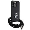 KARL LAGERFELD case for IPHONE 13 Pro KLHCP13LSAKCPSK (Saffiano KC Metal PIN Crossbody) black