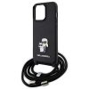 KARL LAGERFELD case for IPHONE 13 Pro KLHCP13LSAKCPSK (Saffiano KC Metal PIN Crossbody) black
