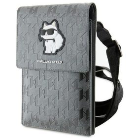   KARL LAGERFELD universal bag for mobile KLWBSAKHPCG (Saffiano Mono Choupette) silver