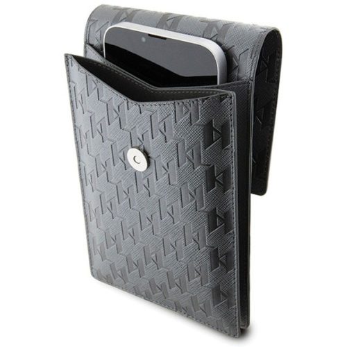KARL LAGERFELD universal bag for mobile KLWBSAKHPCG (Saffiano Mono Choupette) silver
