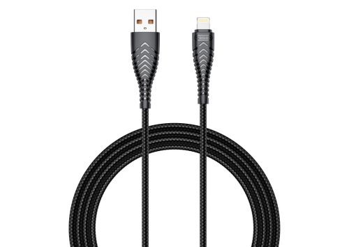 VEGER cable USB A to Lightning 2,4A V105 1,2 m fekete