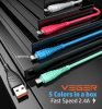 VEGER cable USB A to Lightning 2,4A V105 1,2 m fekete