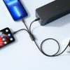 VEGER kábel 3 az 1-ben USB A Lightning / Type C / Micro USB 2A 12W V303 1,2 m fekete