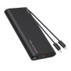 VEGER powerbank 25000 mAh beépített kábelekkel Type C / Lightning PD 130W TCE130 (W2503) fekete