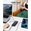 VEGER powerbank 25000 mAh beépített kábelekkel Type C / Lightning PD 130W TCE130 (W2503) fekete