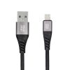 kék STAR braided cable 2,4A USB A to Lightning TFK-DC-003 1,2 m fekete