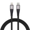 kék STAR braided cable 2,4A Type C to Lightning TFK-DC-003 1,2 m fekete